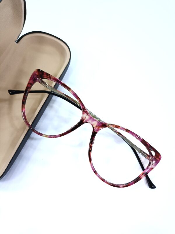 Cats Eye Maroon Eyeglasses