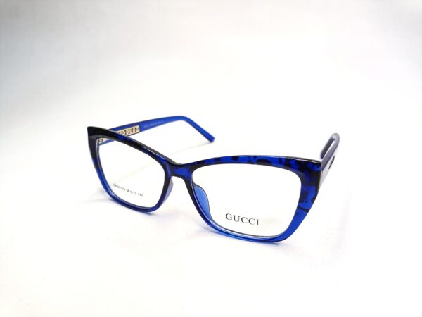 Blue Diamond Cut Shape Eyeglasses