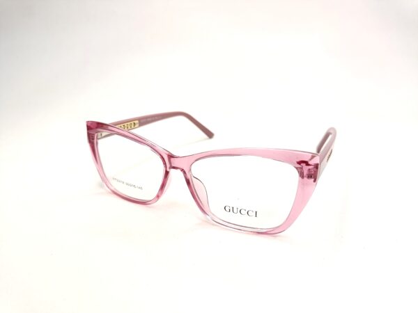 Pink Diamond Cut Shape Eyeglasses