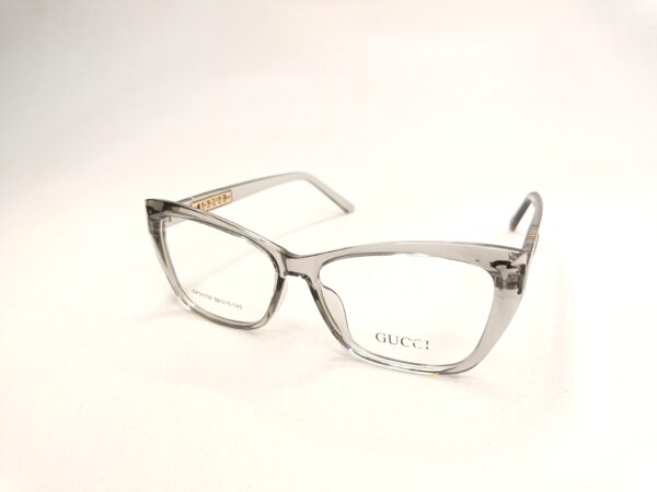 Gray Diamond Cut Shape Eyeglasses